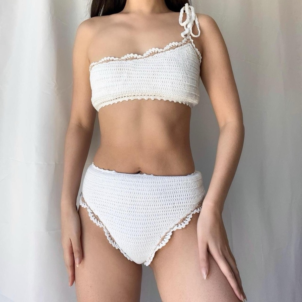 Maiyo crochet one shoulder bikini set